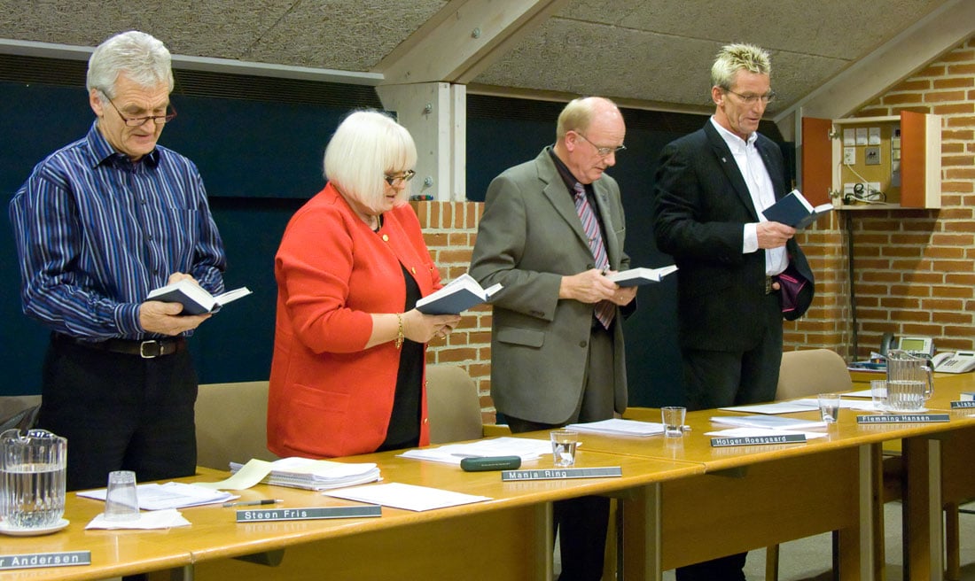 Sidste sang ved sidste byrådsmøde i Rosenholm Kommune