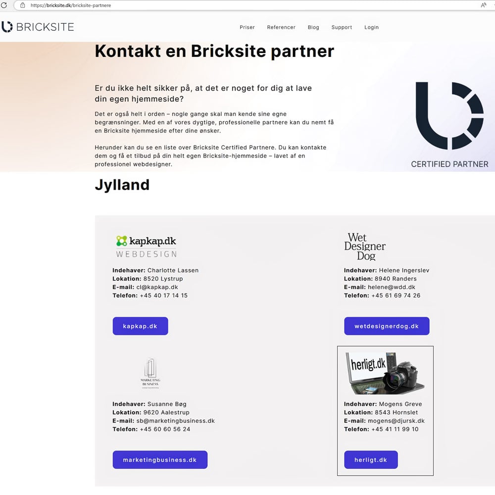 Bricksite partner - på 2lokal.dk