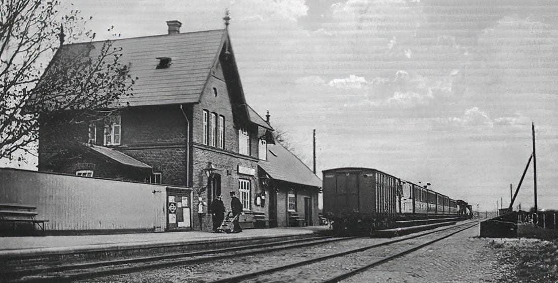 Hornslet Station cirka 1915